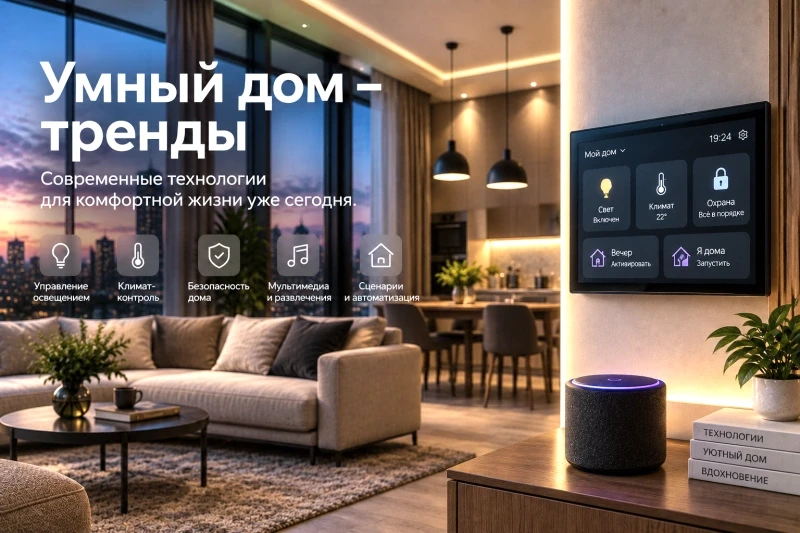Умный дом в 2026 году: системы, устройства и главные тренды